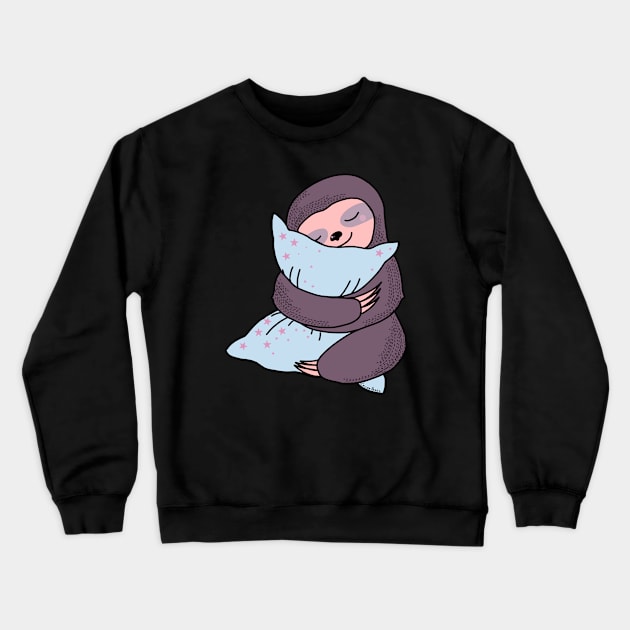 Sleepy Sloth 3 Crewneck Sweatshirt by Collagedream